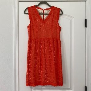 MM Couture Orange Eyelet Sundress